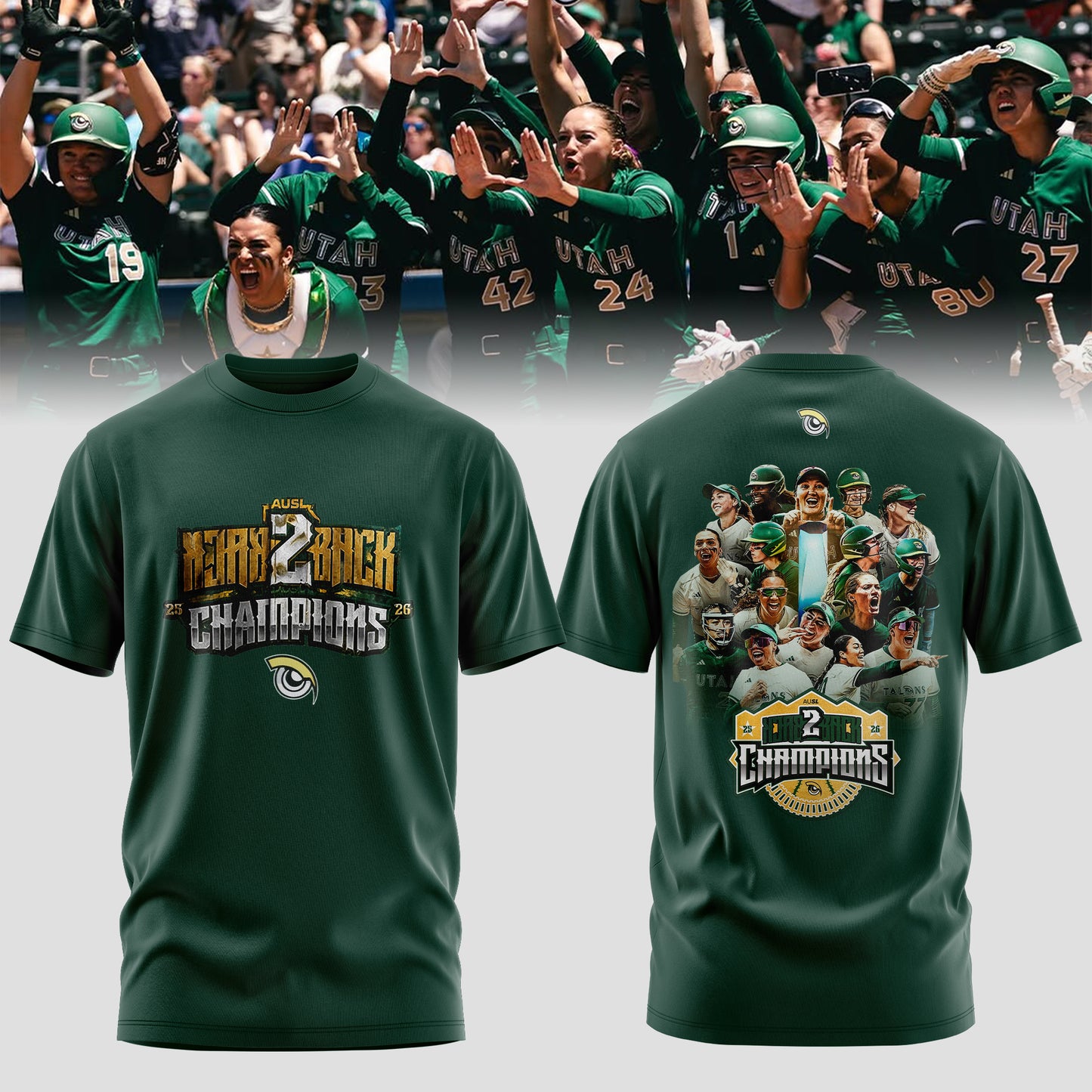 Utah Talons Back-to-Back 2026 Champions Tshirt