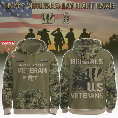 Cincinnati Bengals - Veteran Day 2025 Hoodie Limited Edions
