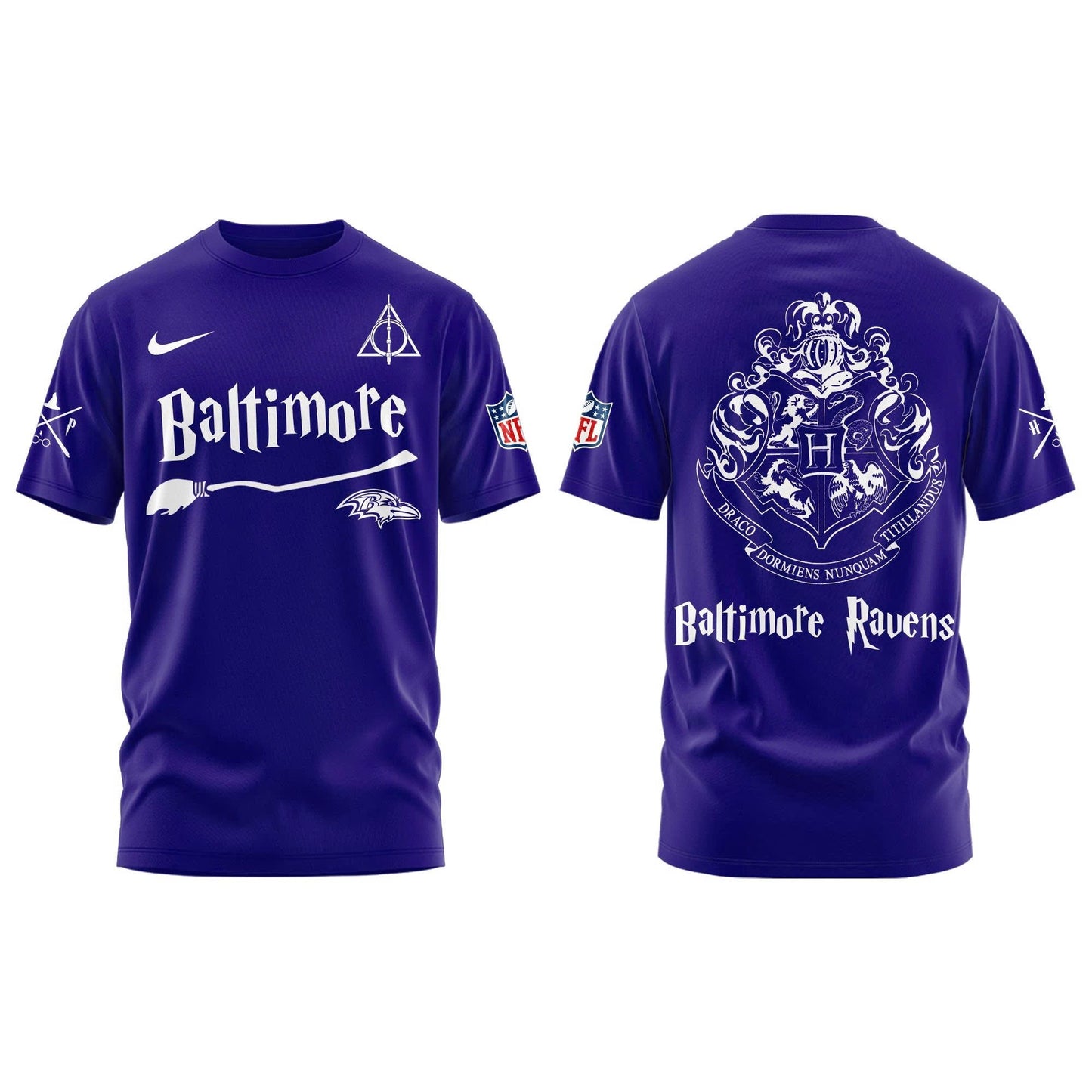 Baltimore Ravens Harry Potter 2025 Combo Tshirt