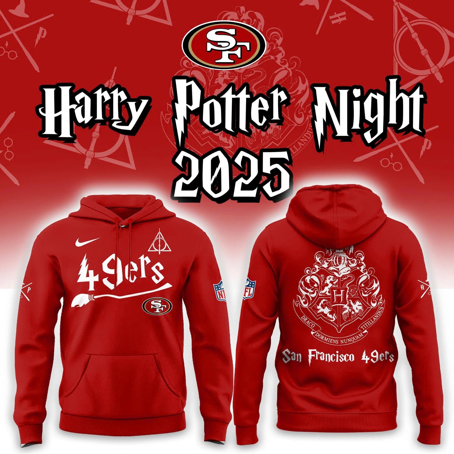San Francisco 49ers Harry Potter 2025 Combo Hoodie