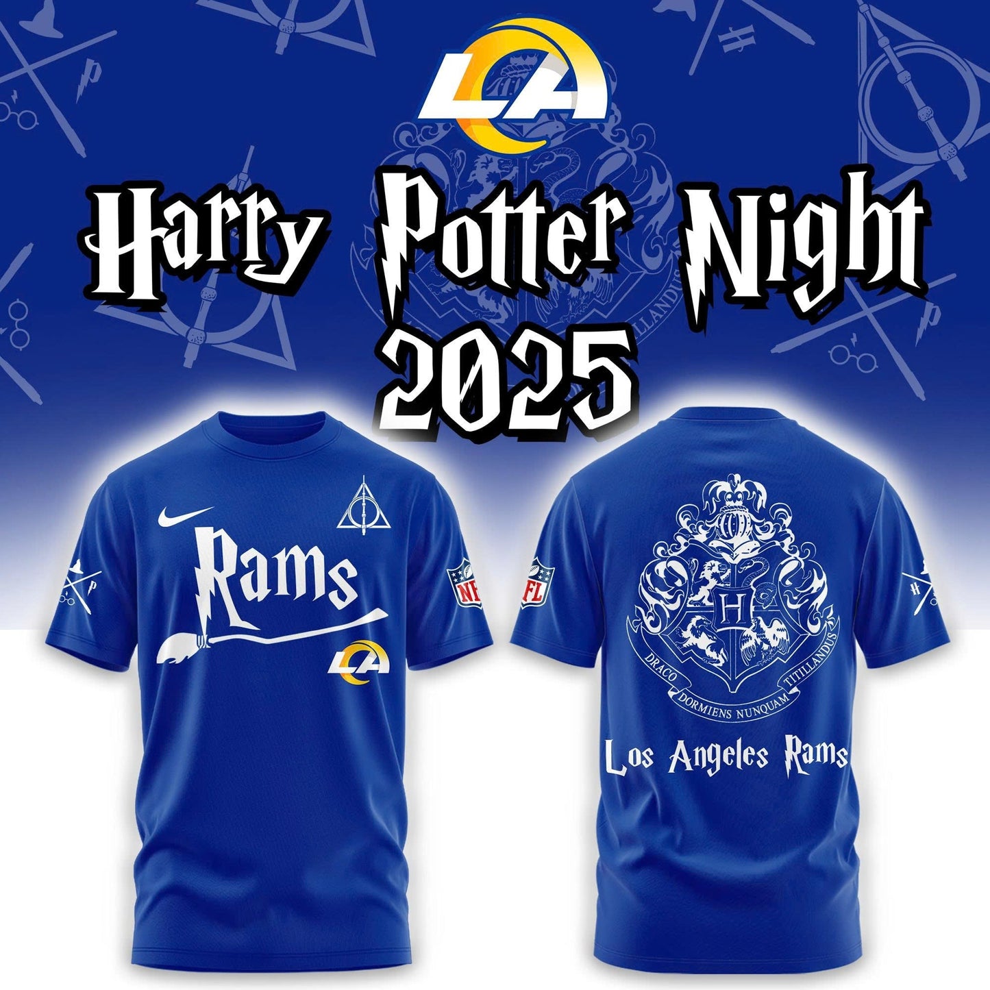 Los Angeles Rams Harry Potter 2025 Combo Tshirt