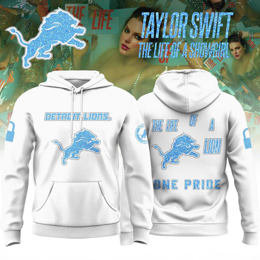 Detroit Lions x Taylor Swift The Life of a Showgirl Album Limited Editions 2025 Hoodie