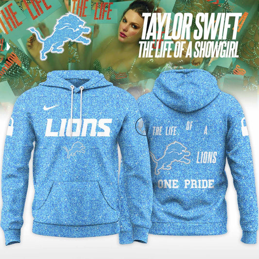 Detroit Lions x Taylor Swift The Life of a Showgirl Album Limited Editions 2025 Hoodie