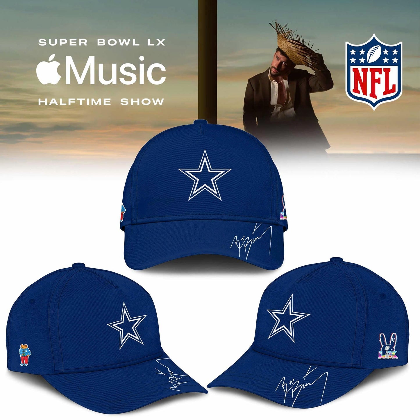 NFL x Bad Bunny 2026 Super Bowl LX Halftime Show Custom Name And Number Jersey