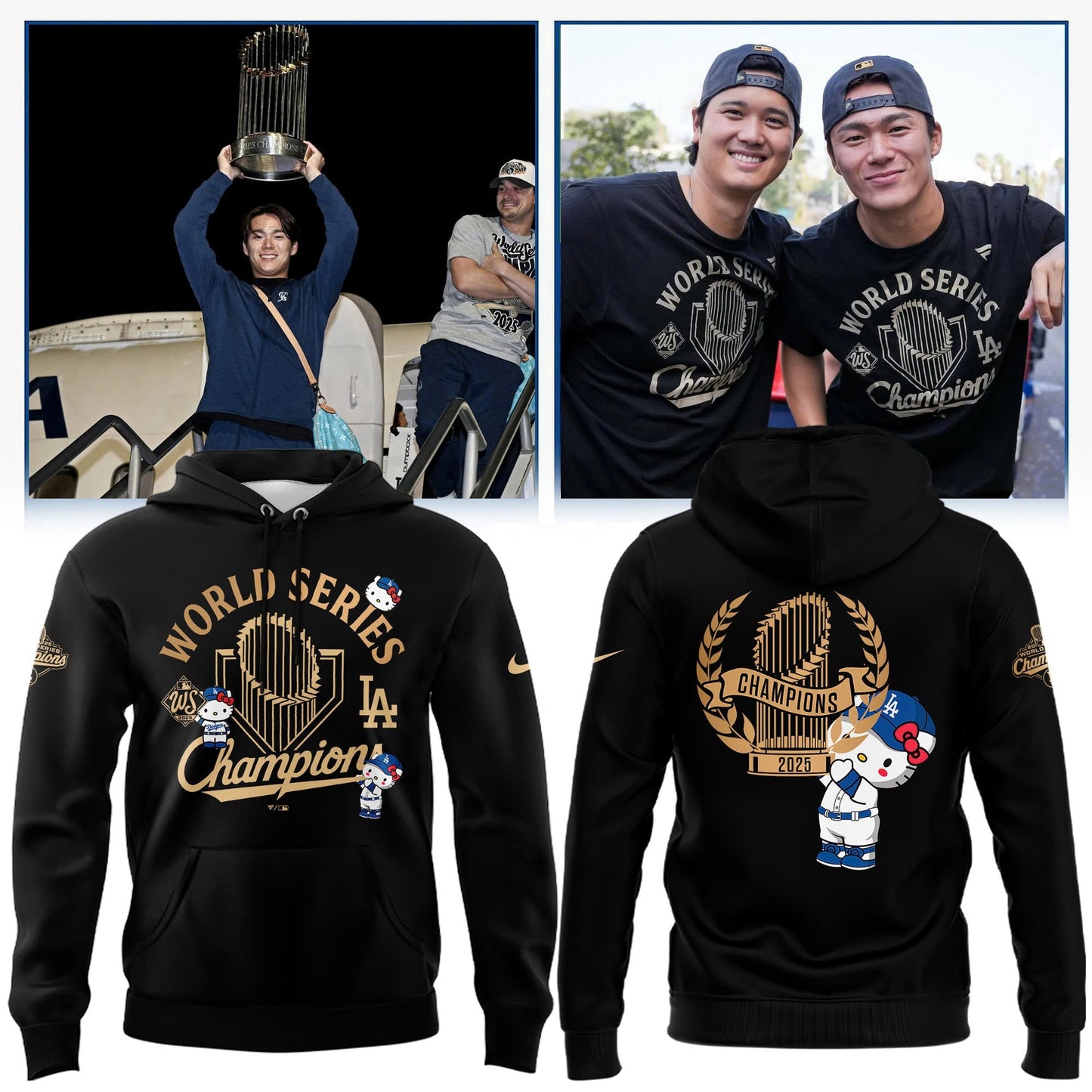 LA Dodgers “ 2025 World Series Champions Limited Edition Combo Hoodie