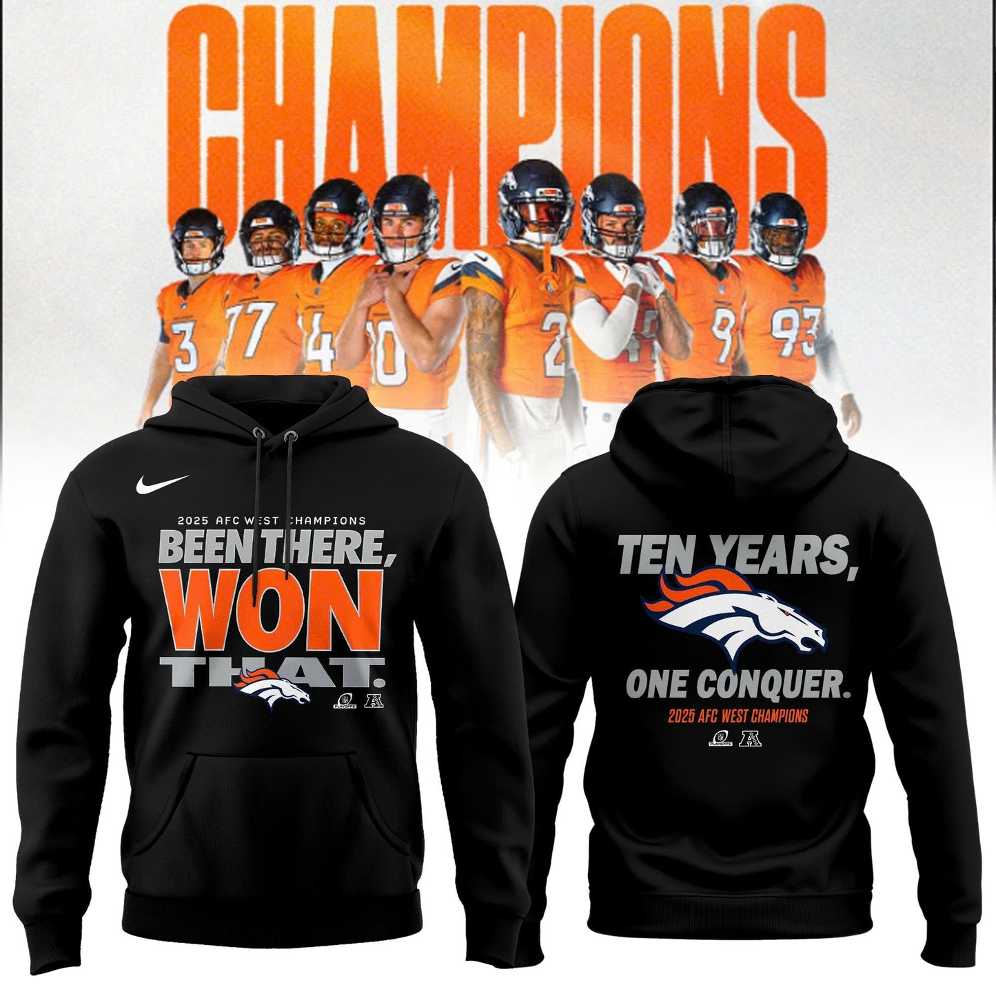 Denver Broncos “ 2025 AFC West Champions Hoodie