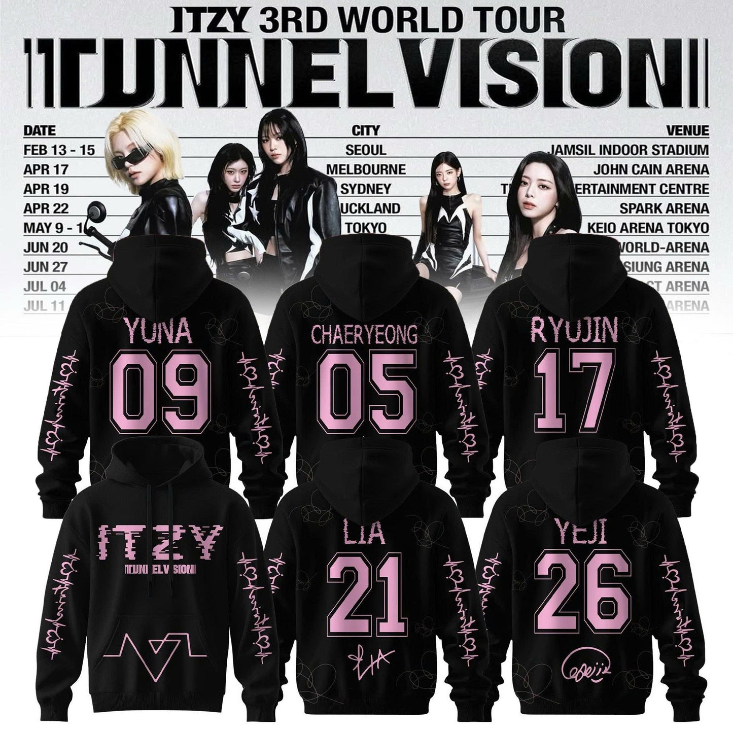 ITZY 3RD WORLD TOUR TUNNEL VISION Hoodie