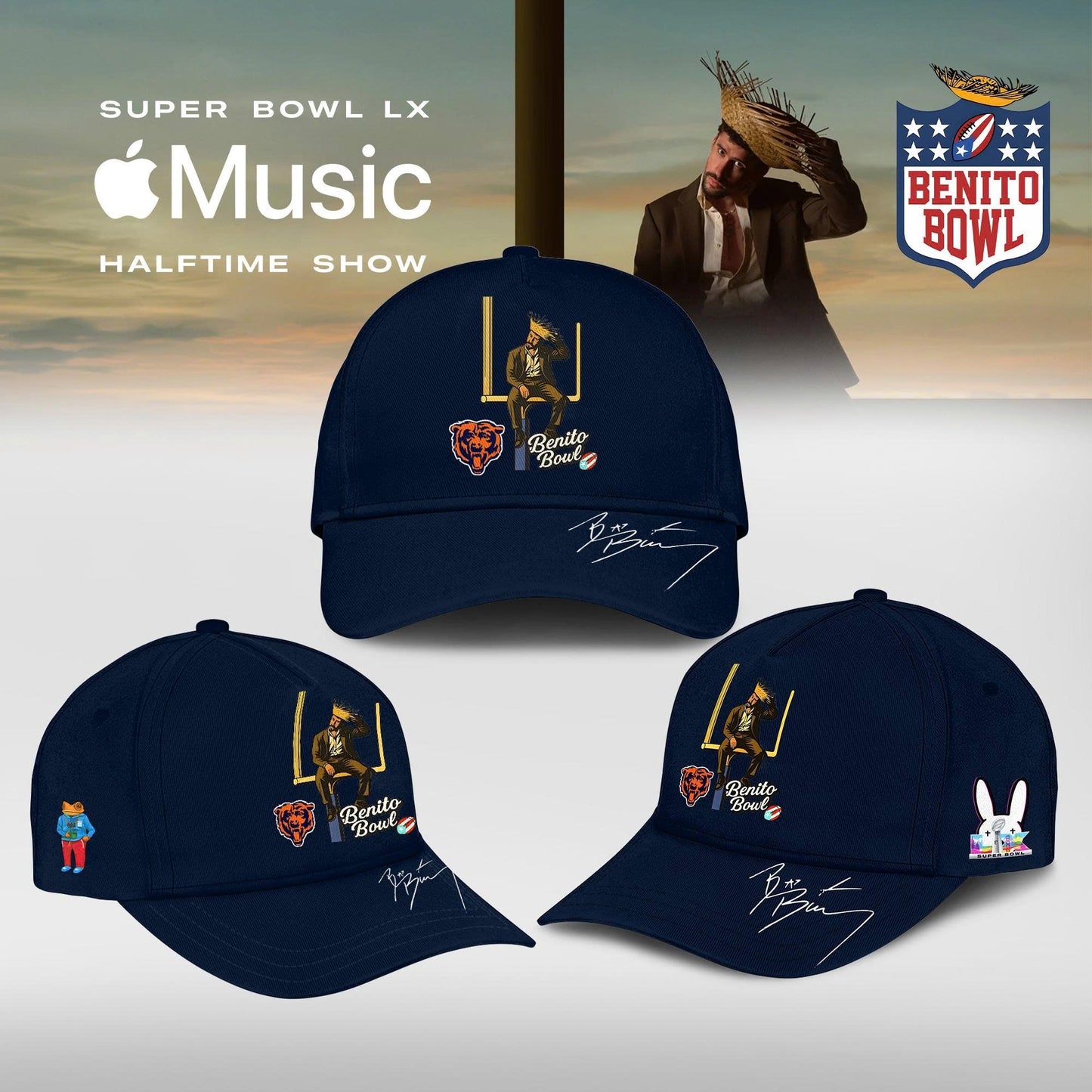 Chicago Bears x Bad Bunny Super Bowl LX The Halftime Show Special Edition Hoodie