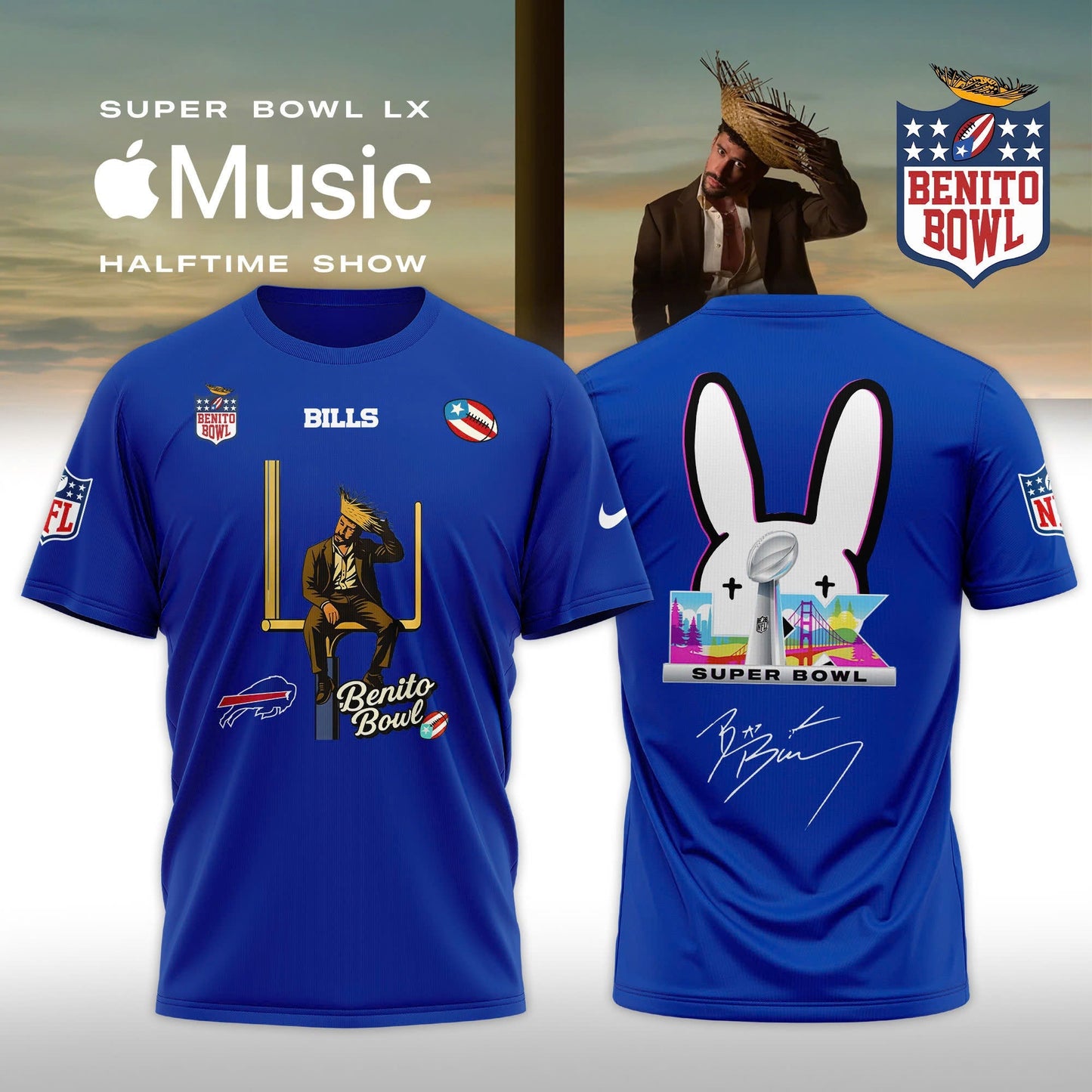 All Team NFL x Bad Bunny 2026 Super Bowl LX Halftime Show Special Edition T-shirt