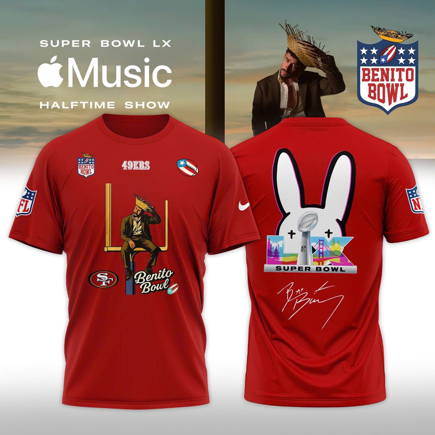 All Team NFL x Bad Bunny 2026 Super Bowl LX Halftime Show Special Edition T-shirt