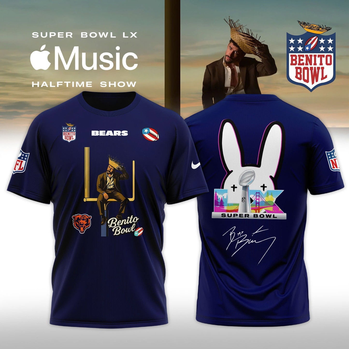 All Team NFL x Bad Bunny 2026 Super Bowl LX Halftime Show Special Edition T-shirt