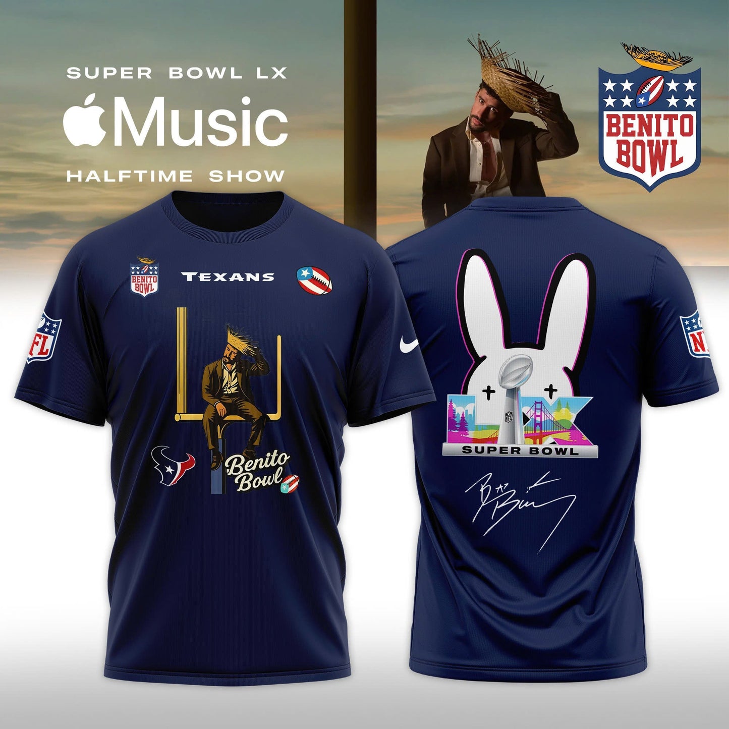 All Team NFL x Bad Bunny 2026 Super Bowl LX Halftime Show Special Edition T-shirt