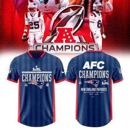 ðŸ† NEW ENGLAND PATRIOTS ” 2025 AFC CHAMPIONS Jersey