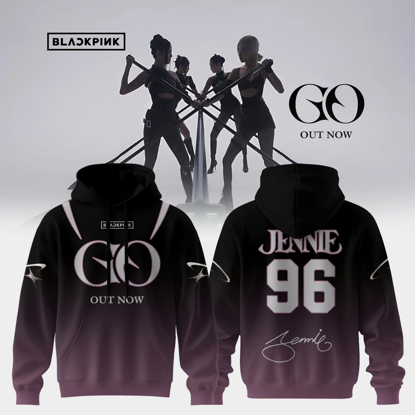 BLACKPINK ˜GO™ OUT NOW “ Hoodie ( Jennie )