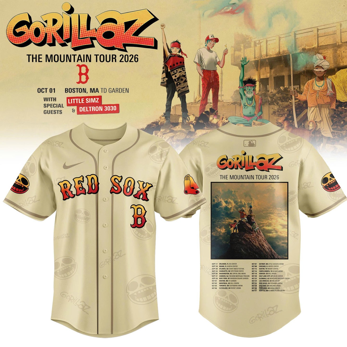 MLB x Gorillaz ‘The Mountain Tour 2026’ Limited Edition Jersey