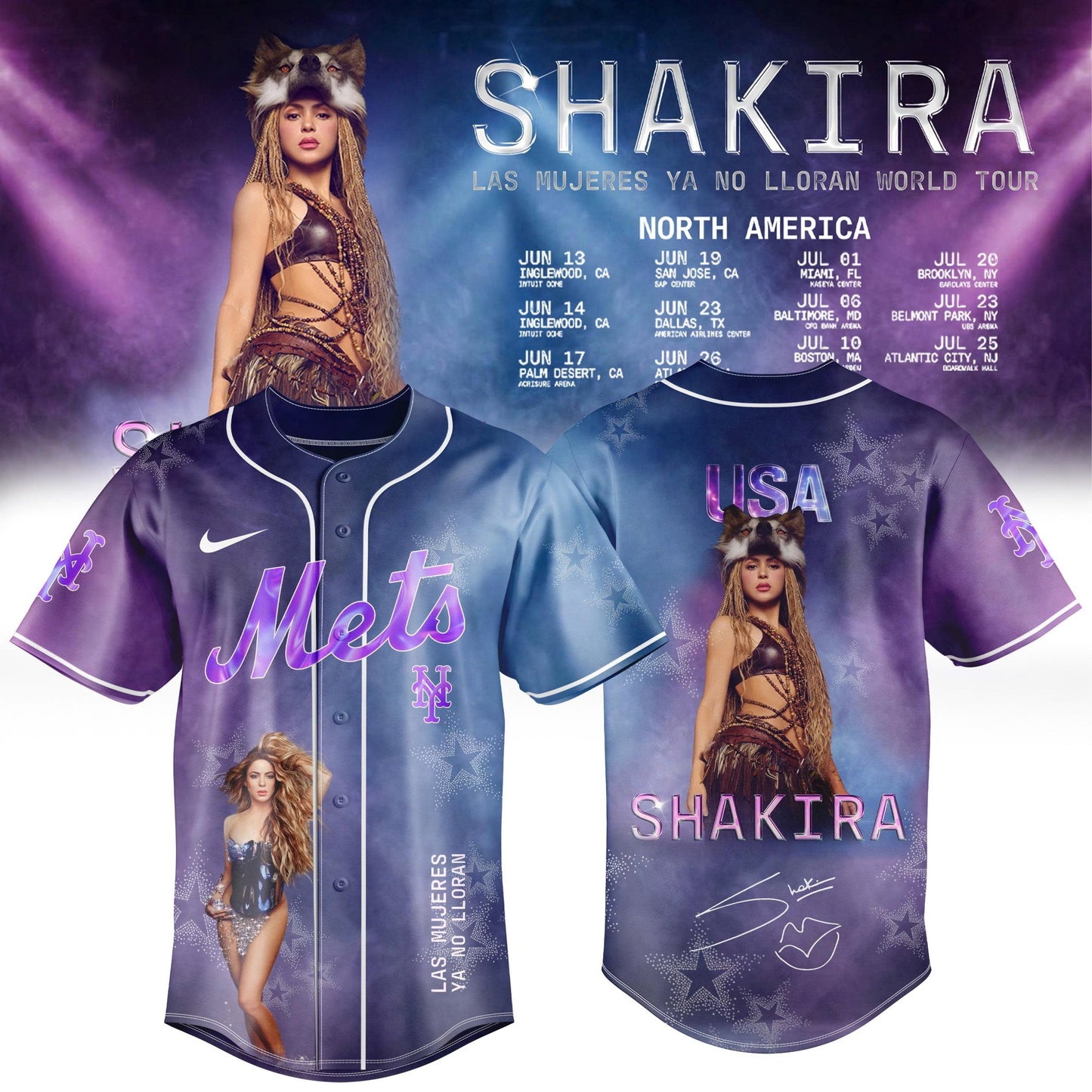 New York Mets x Las Mujeres Ya No Lloran World Tour 2026 Edition Jersey