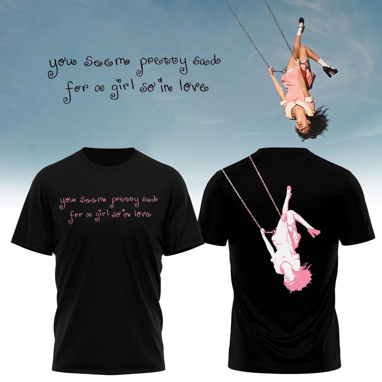 Swing Embroidered Black T-shirt