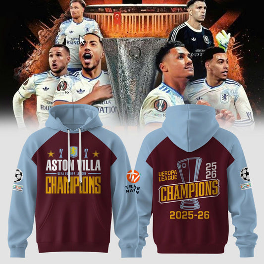 Aston Villa Champions Europa League 25/26 Hoodie