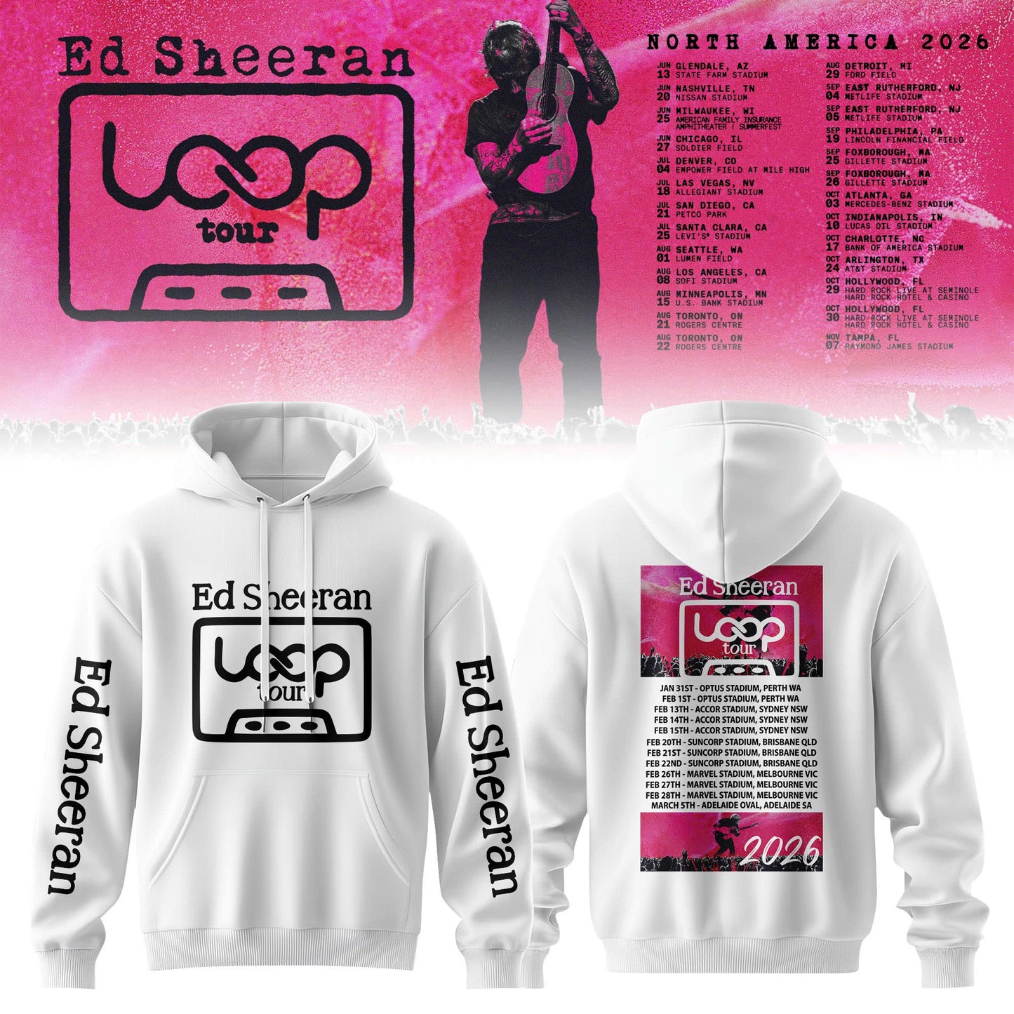 Ed Sheeran Loop Tour 2026 Limited Edition Hoodie