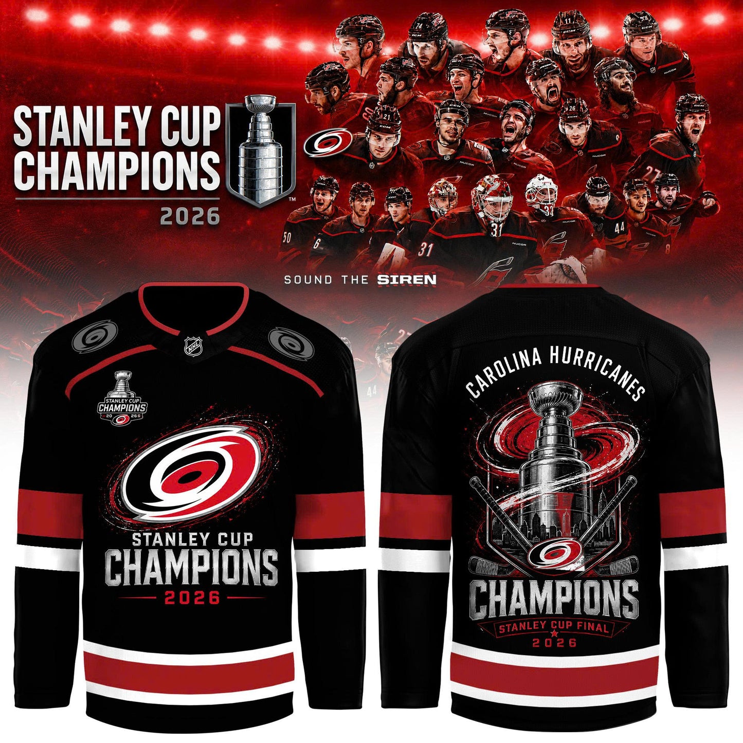 Carolina Hurricanes 2026 Stanley Cup Champions Jersey