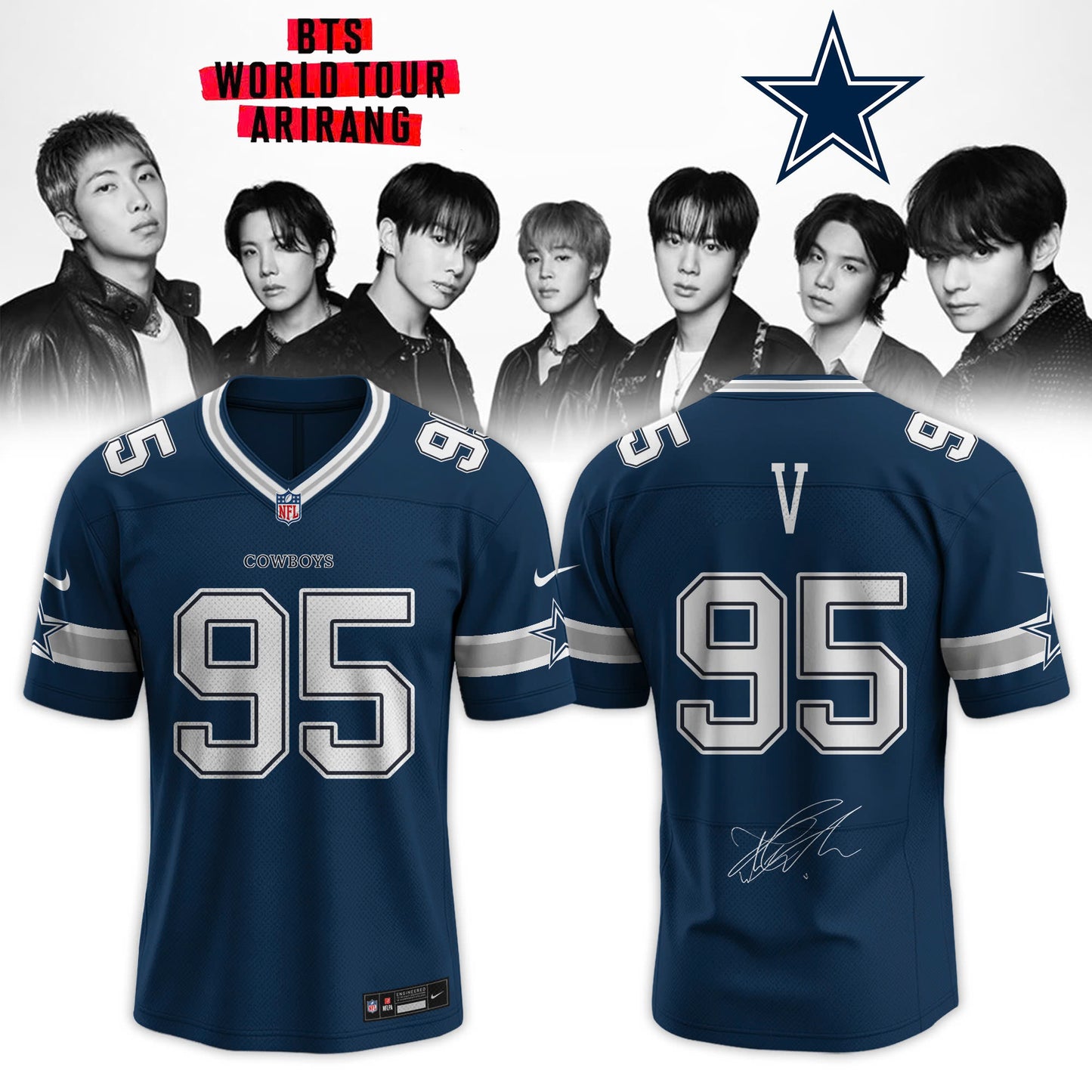 Dallas Cowboys x BTS World Tour 2026 Limited Edition Jersey