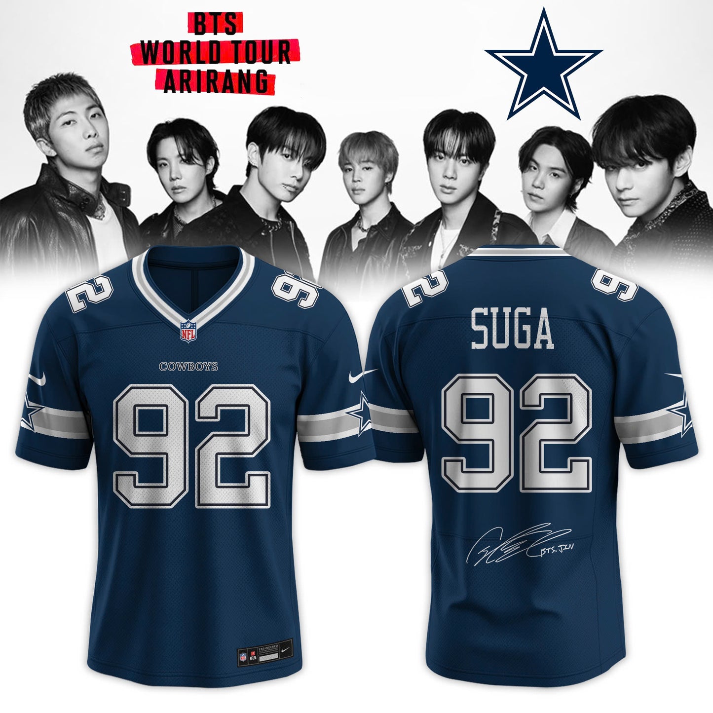 Dallas Cowboys x BTS World Tour 2026 Limited Edition Jersey
