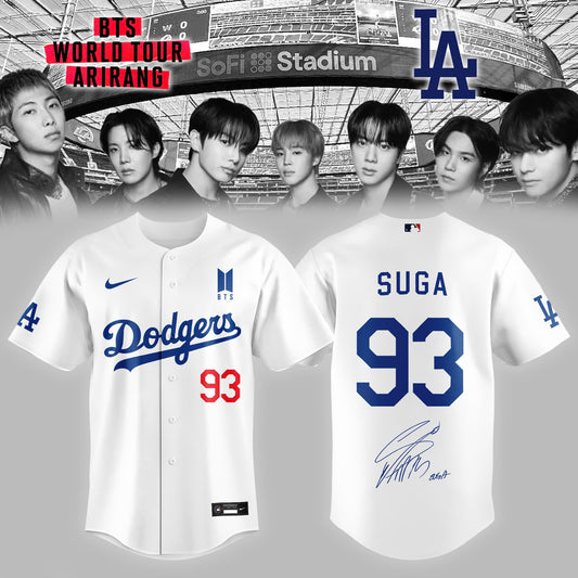 Los Angeles Dodgers x BTS 93 SUGA World Tour 2026 Limited Edition Jersey