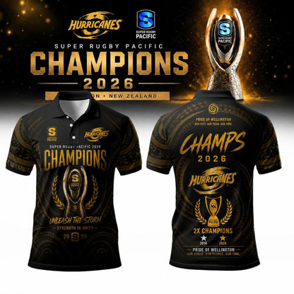 Hurricanes Super Rugby Pacific Champions 2026 Polo