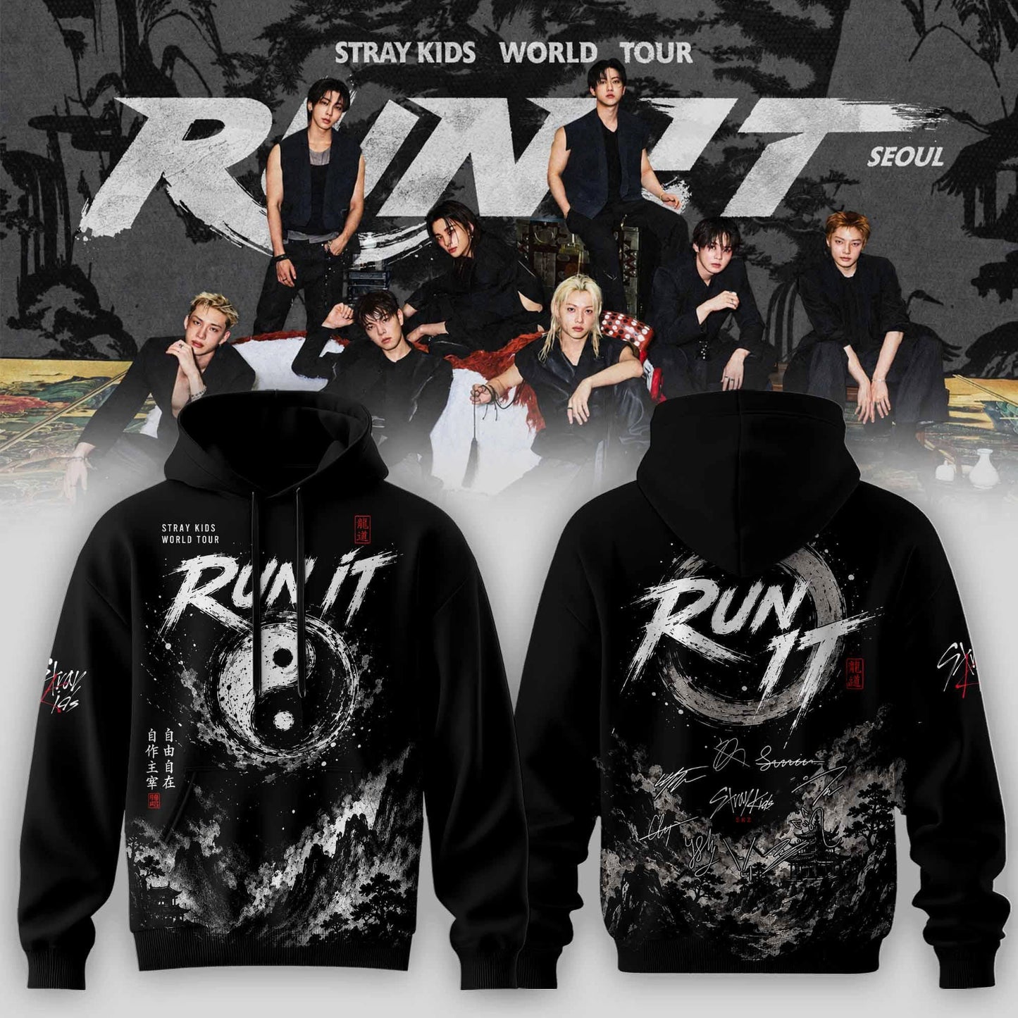 STRAY KIDS – RUN IT WORLD TOUR 2026 Edition Hoodie