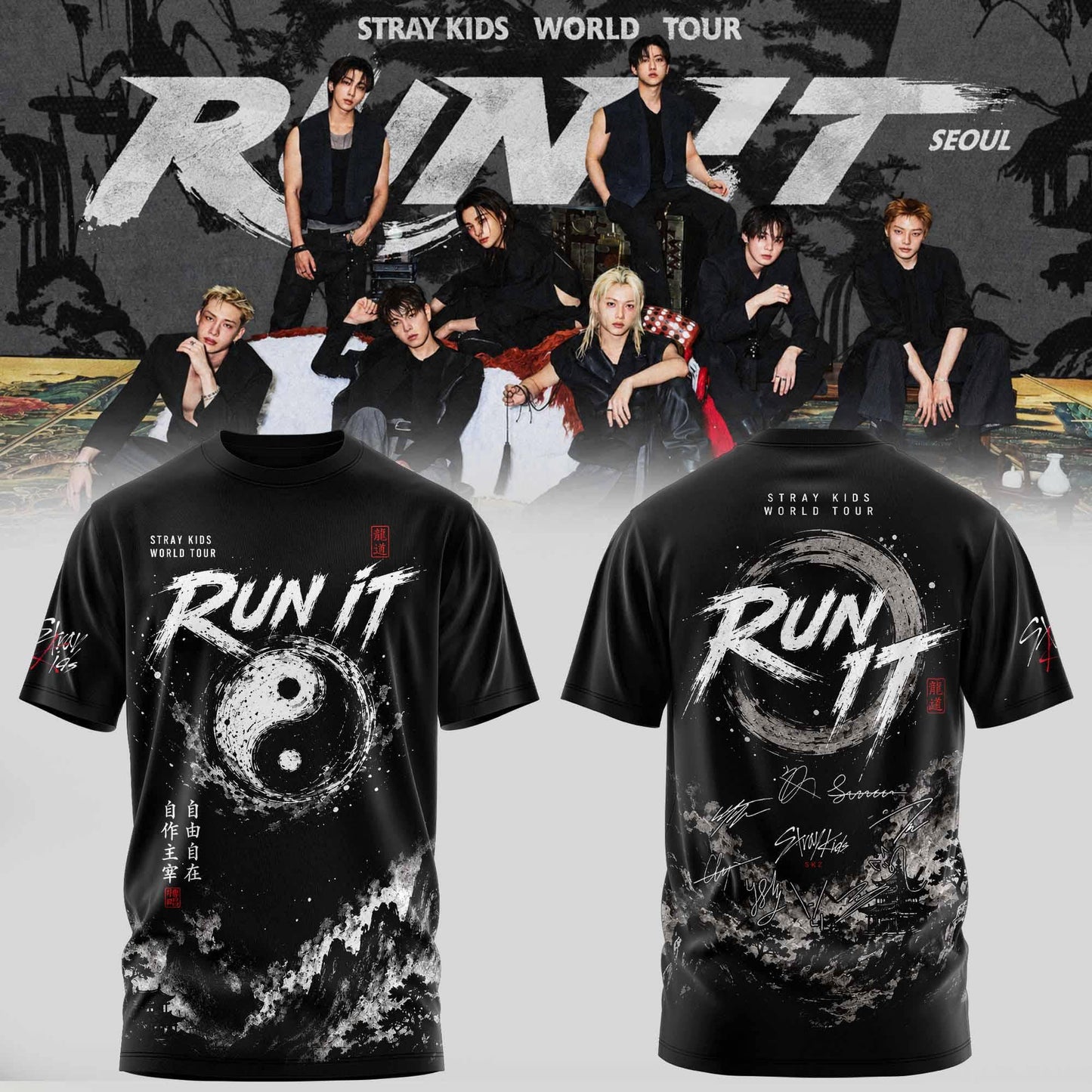 STRAY KIDS – RUN IT WORLD TOUR 2026 Tshirt