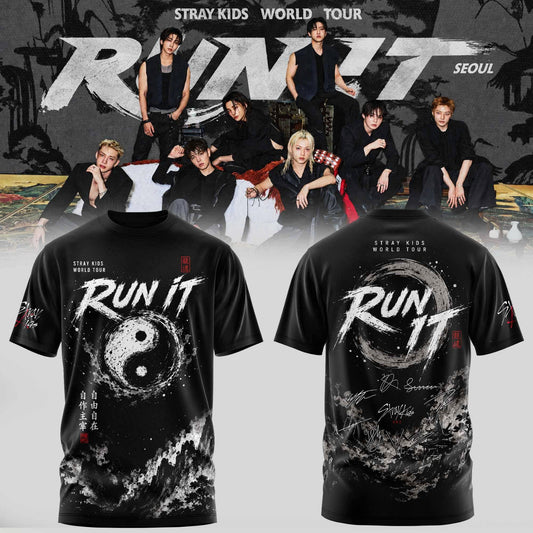 STRAY KIDS – RUN IT WORLD TOUR 2026 Tshirt