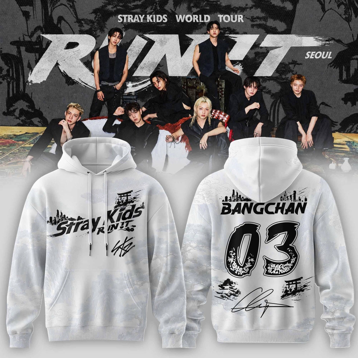 STRAY KIDS – RUN IT WORLD TOUR 2026 Edition Hoodie (Bang Chan)