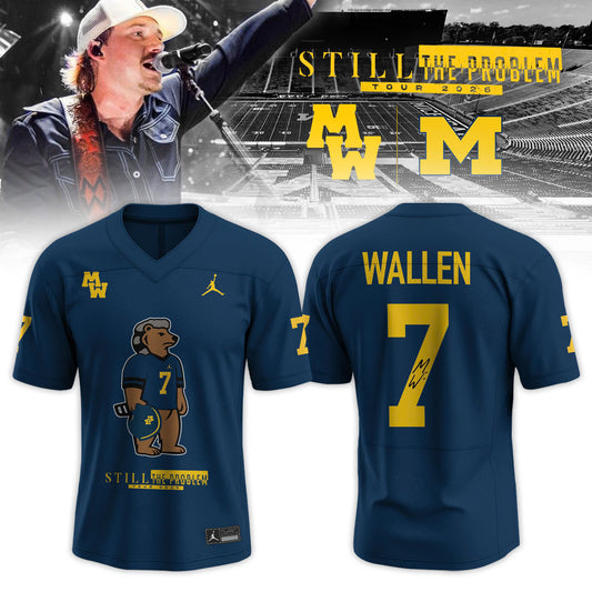 Morgan Wallen x Michigan Wolverines - Still The Problem Tour 2026 Football Jersey